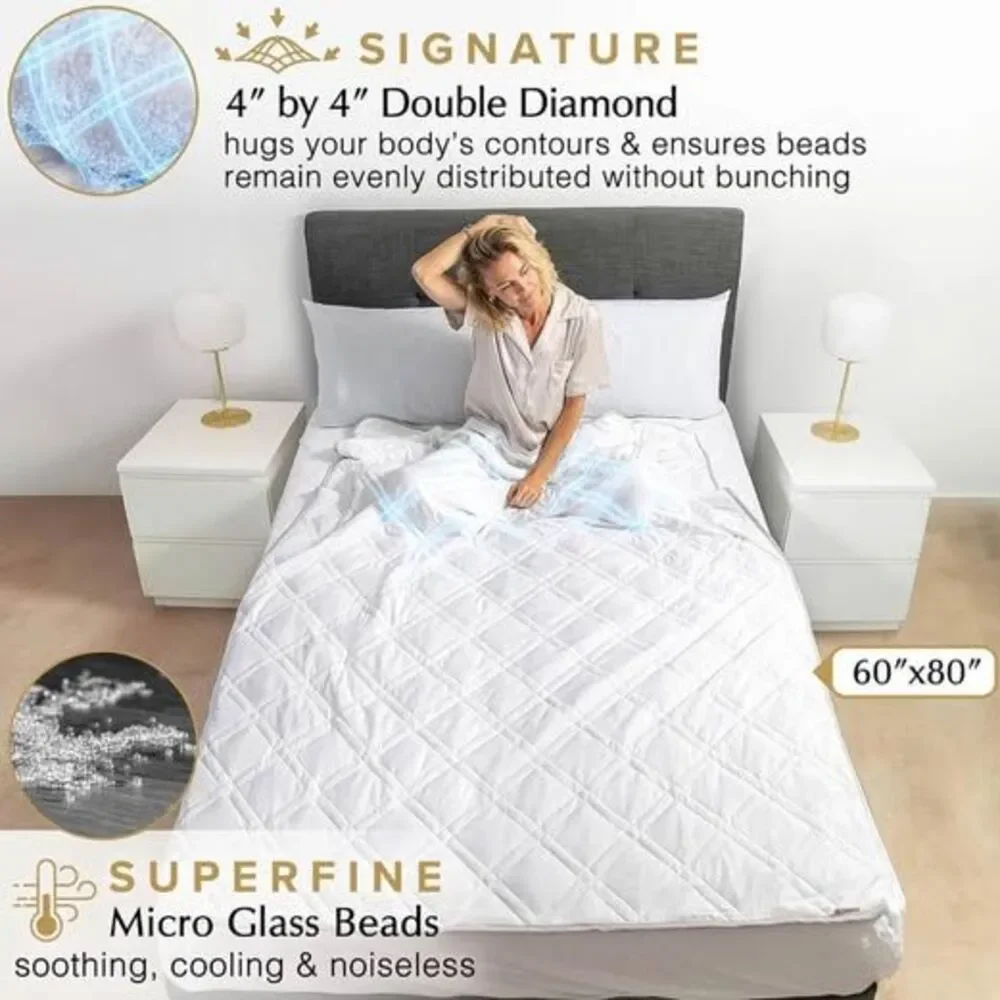 Aricove Cooling Weighted Blanket, 20 lbs, Queen Size for Adults, Luxury Heavy Bl